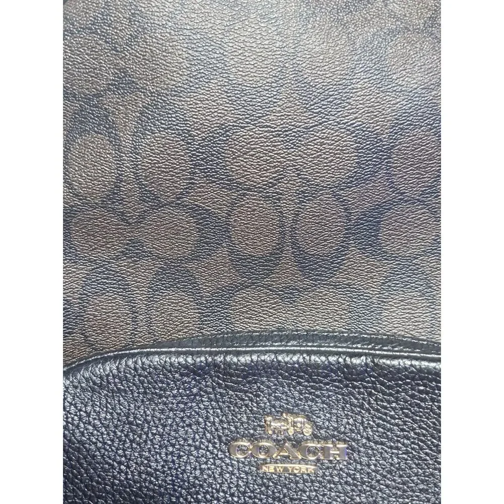 Coach Court C5671 Backpack in Signature Canvas Brown Black